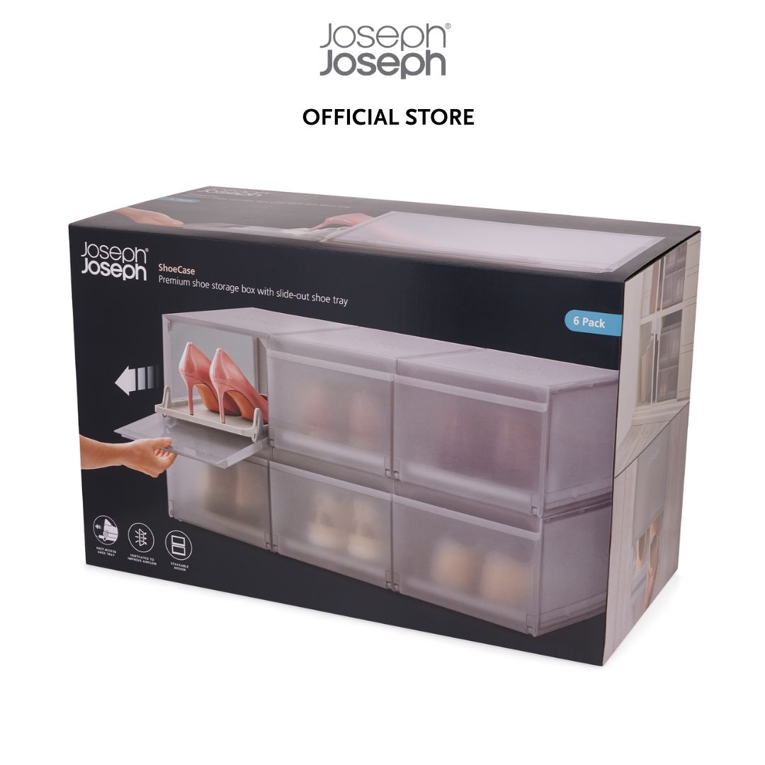 Joseph Joseph ShoeCase 6-piece Grey Shoe Storage Box JJ0184