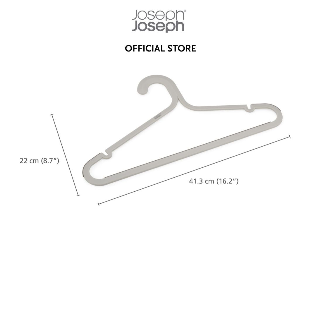 Joseph Joseph Orderly™ Set of 5 Anti-tangle Ecru Clothes Hangers JJ0179
