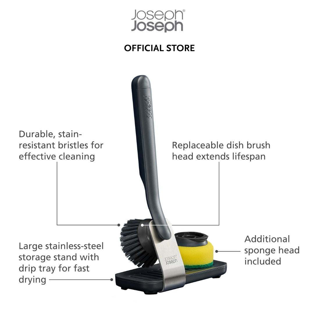 Joseph Joseph SinkTech™ Washing Up Brush & Sponge Set with Steel Stand JJ0106