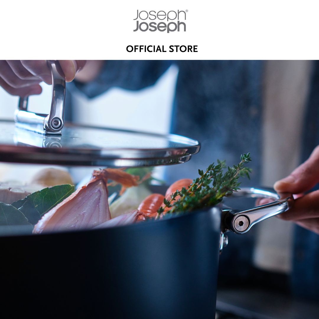 Joseph Joseph Space Folding Handle Ceramic Non-stick 23cm Blue Saucepan & Lid JJ0149