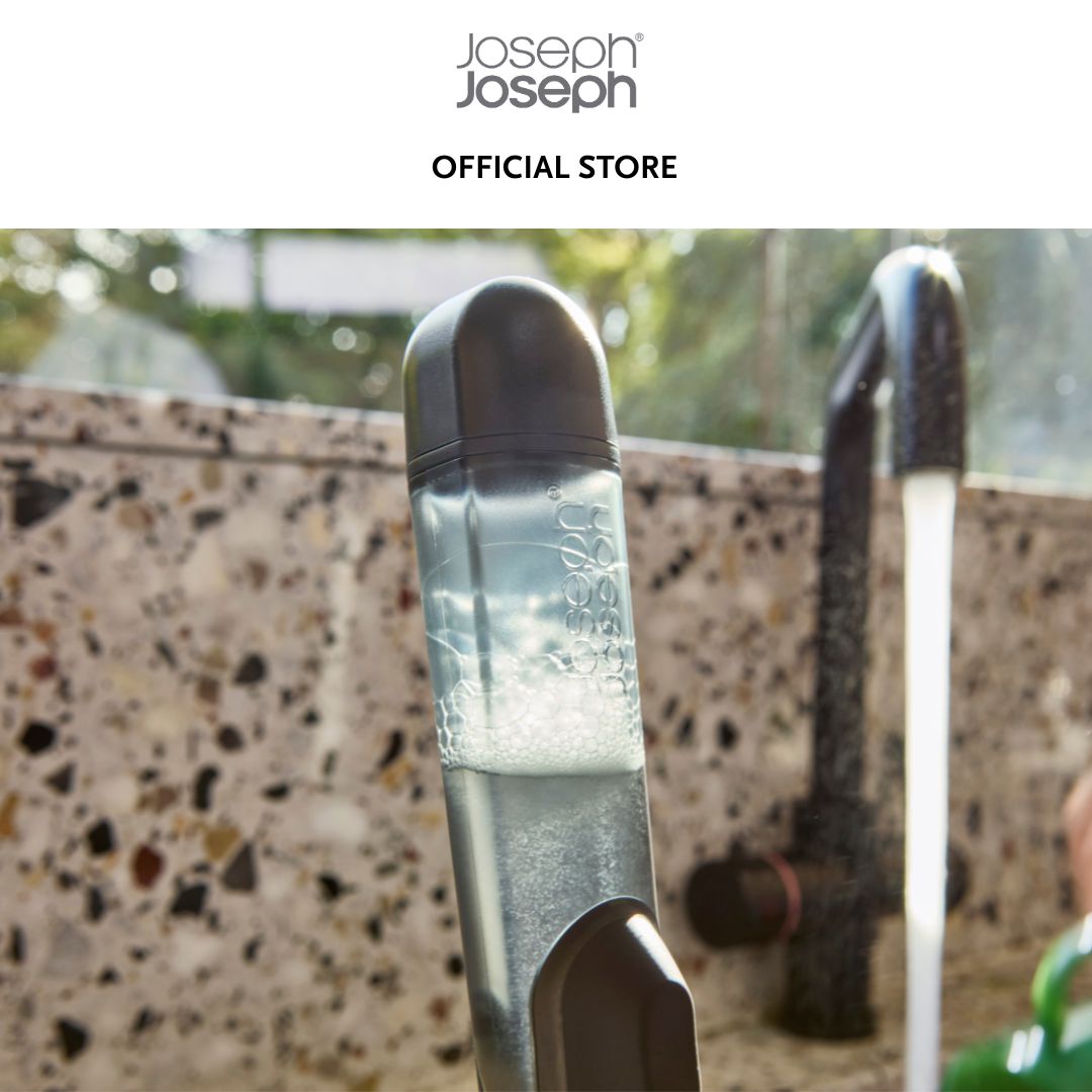 Joseph Joseph SinkTech™ Clear Soap Dispensing Washing Up Brush with Steel Stand JJ0111