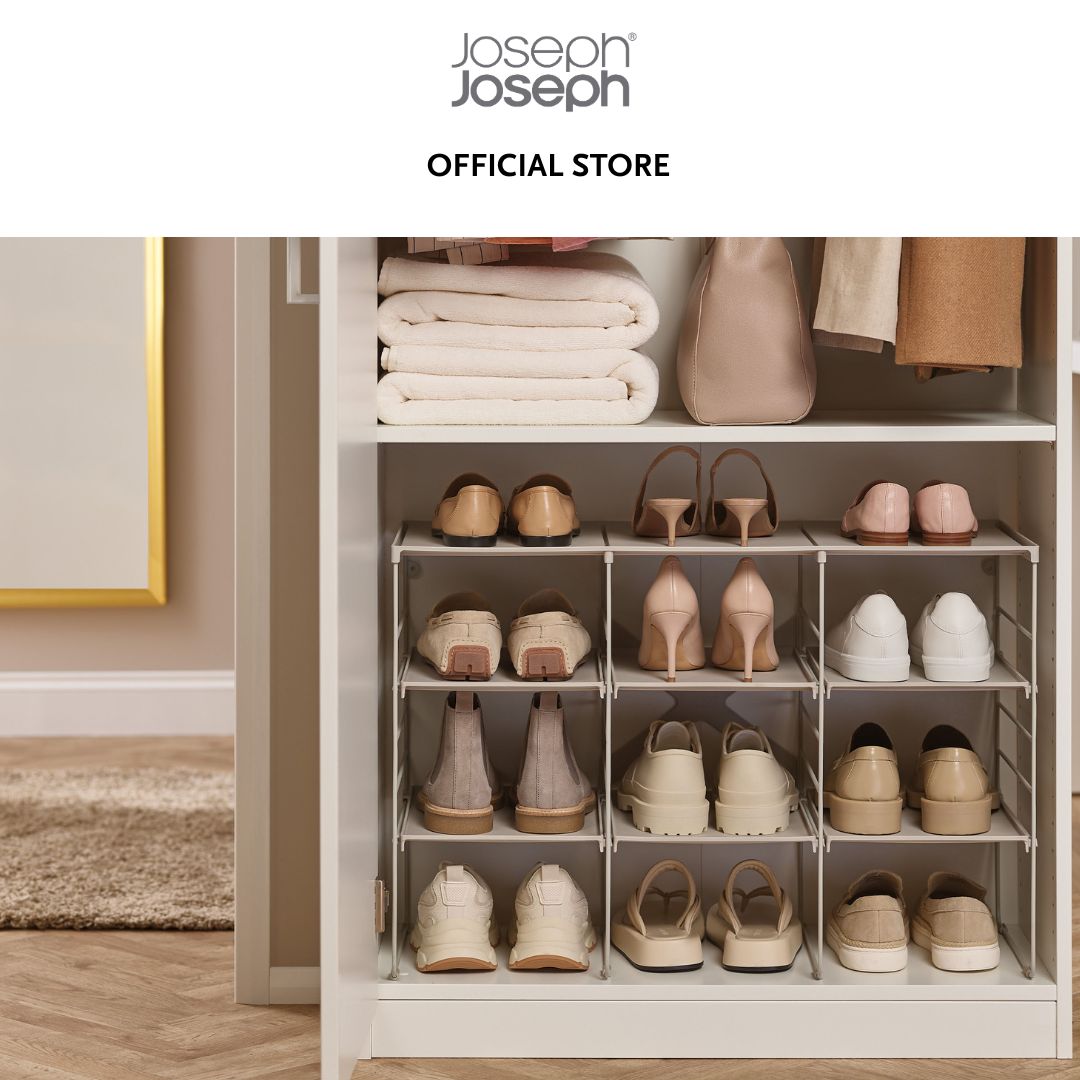 Joseph Joseph Level™ Plus Large Adjustable Ecru Shoe Rack JJ0182