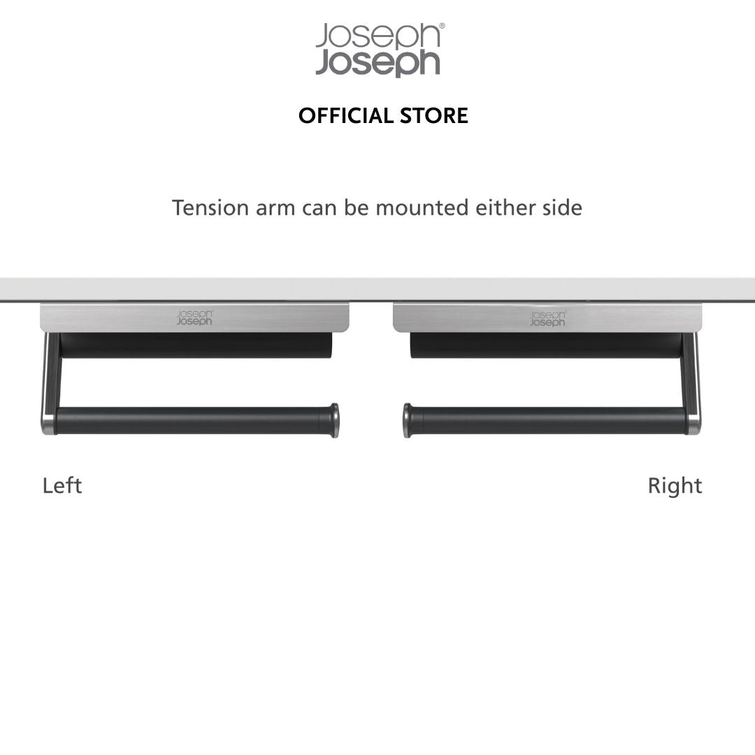 Joseph Joseph RollGrip Under-Shelf Stainless-Steel Kitchen Roll Holder JJ0121