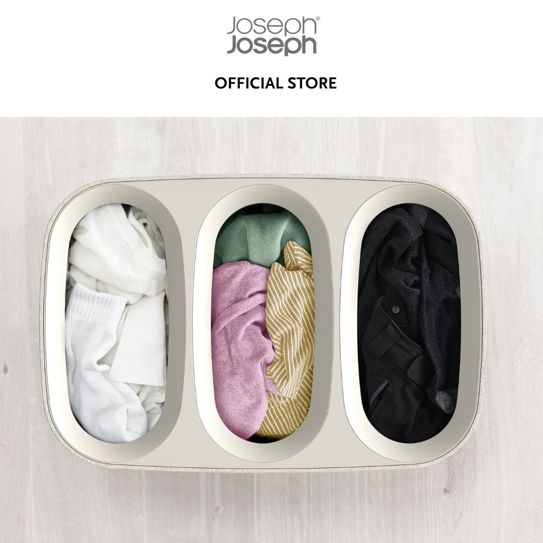Joseph Joseph Tota Trio 90L Ecru Laundry Separation Basket JJ0169