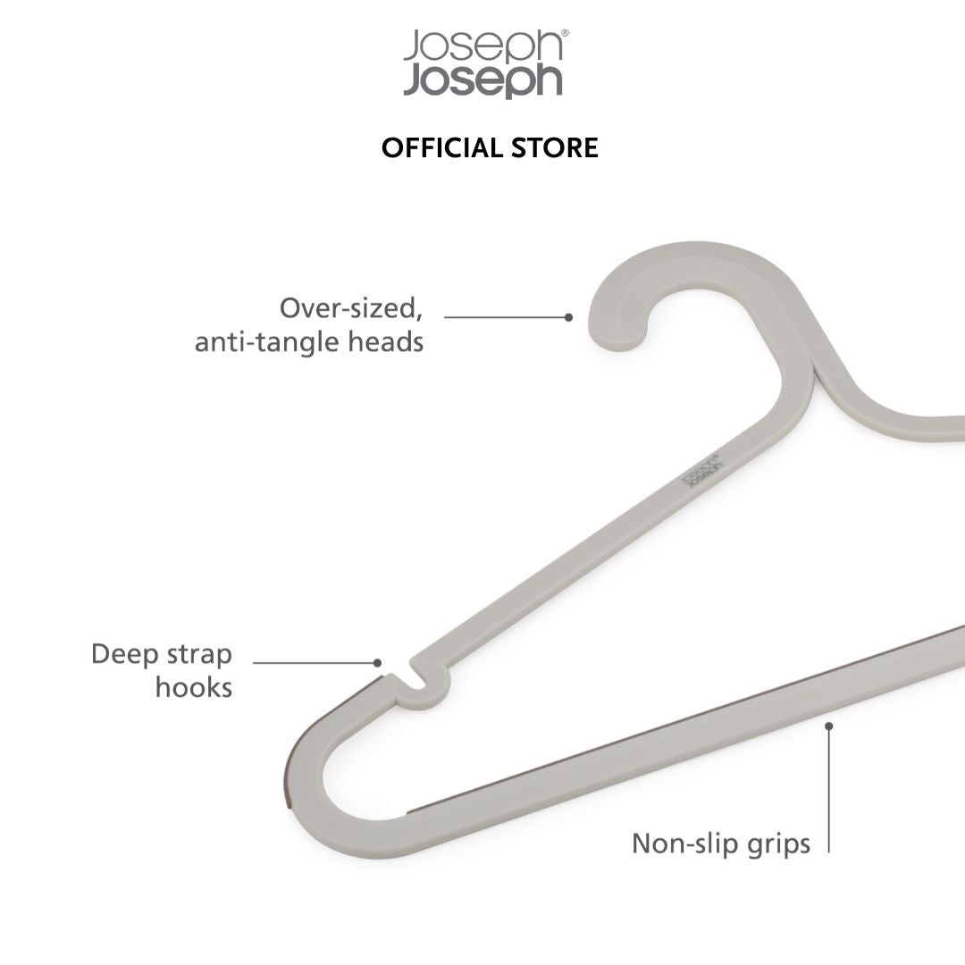 Joseph Joseph Orderly™ Set of 5 Anti-tangle Ecru Clothes Hangers JJ0179