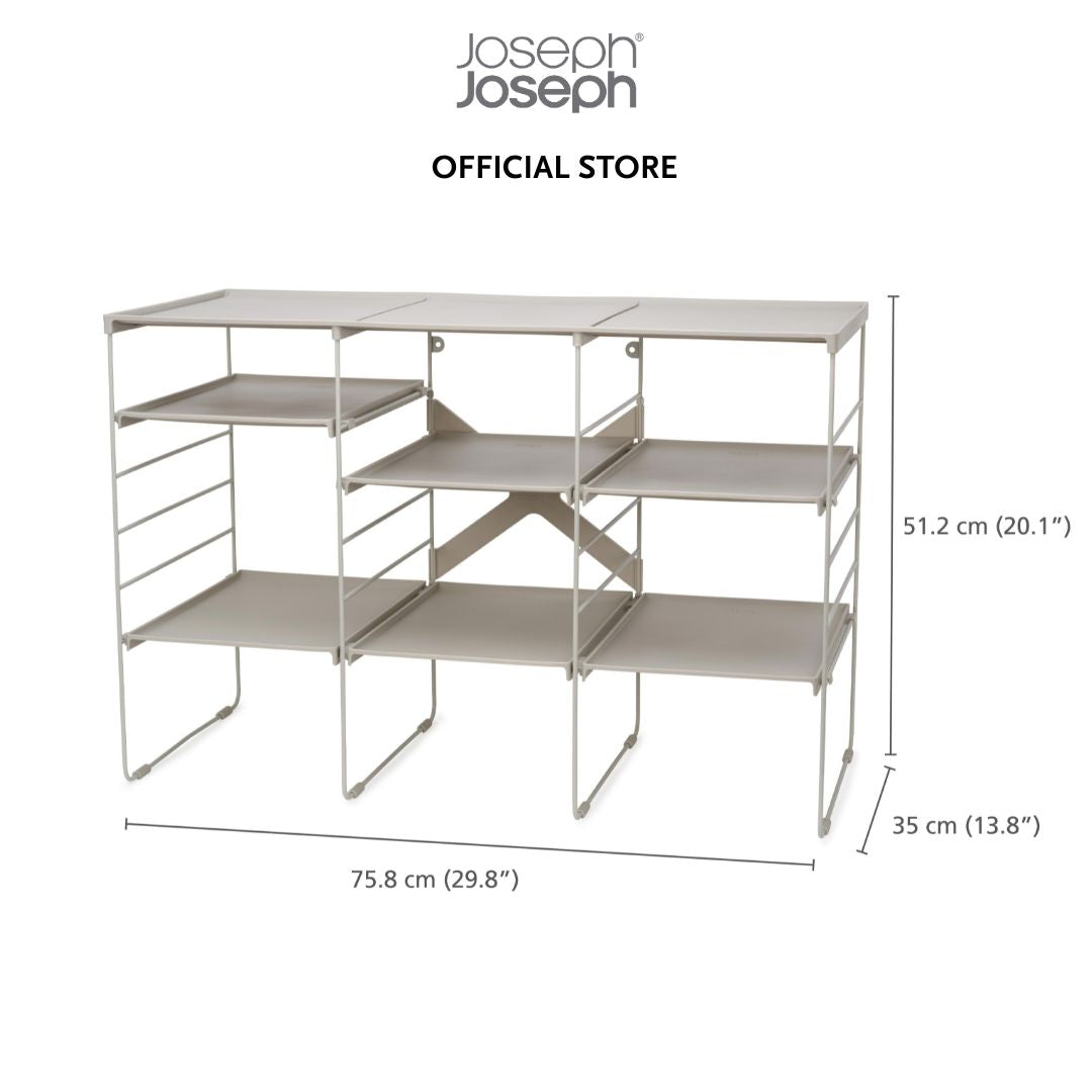 Joseph Joseph Level™ Plus Large Adjustable Ecru Shoe Rack JJ0182