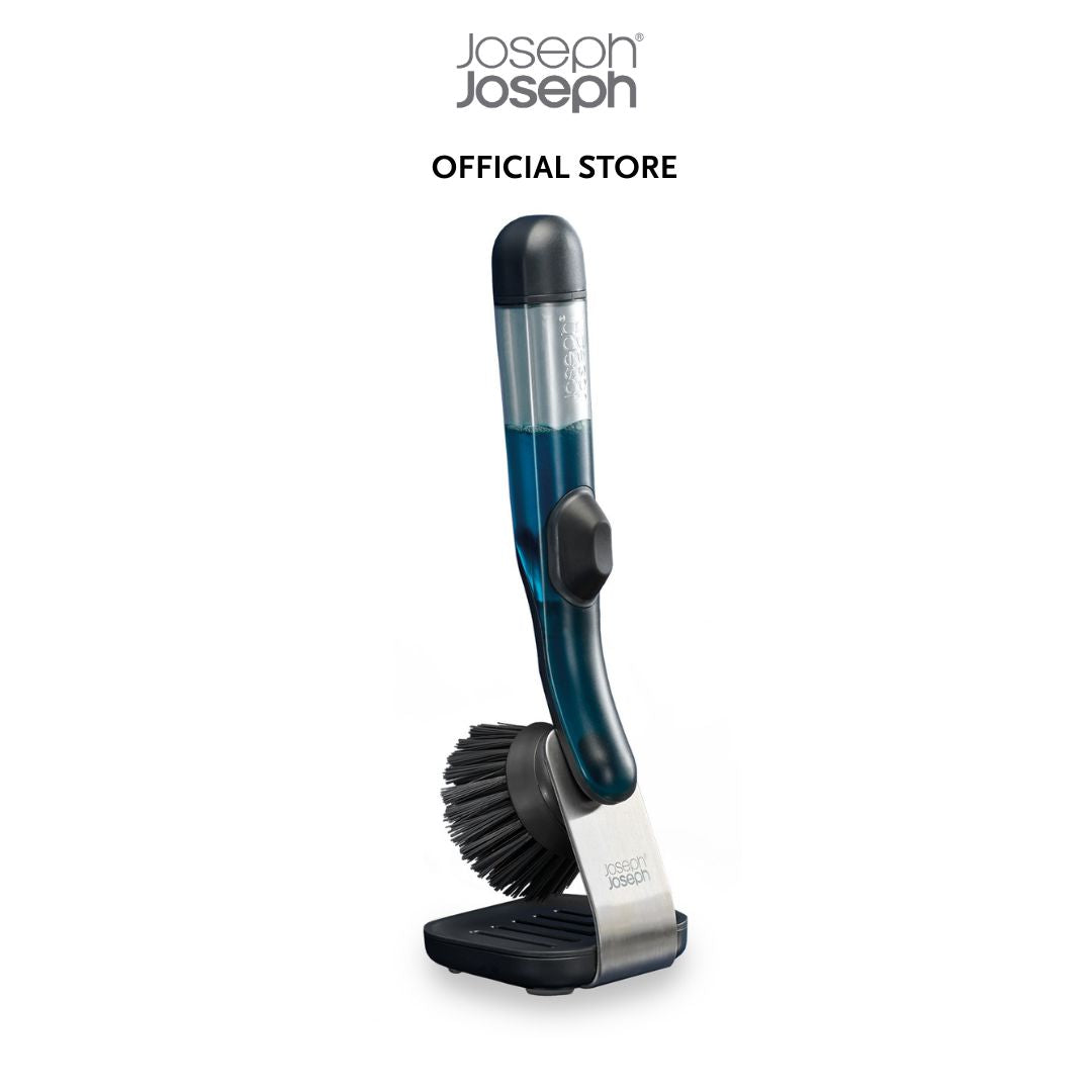 Joseph Joseph SinkTech™ Clear Soap Dispensing Washing Up Brush with Steel Stand JJ0111