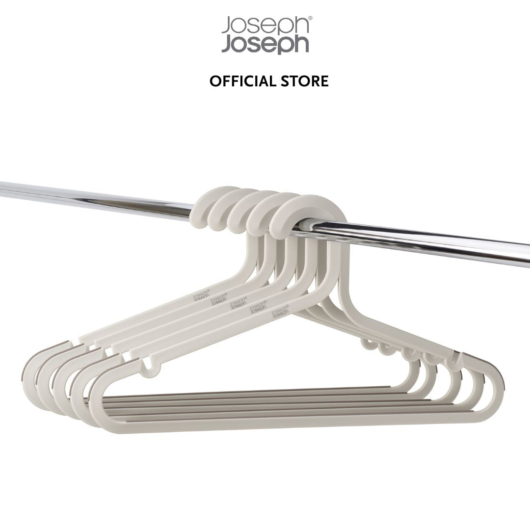 Joseph Joseph Orderly™ Set of 5 Anti-tangle Ecru Clothes Hangers JJ0179