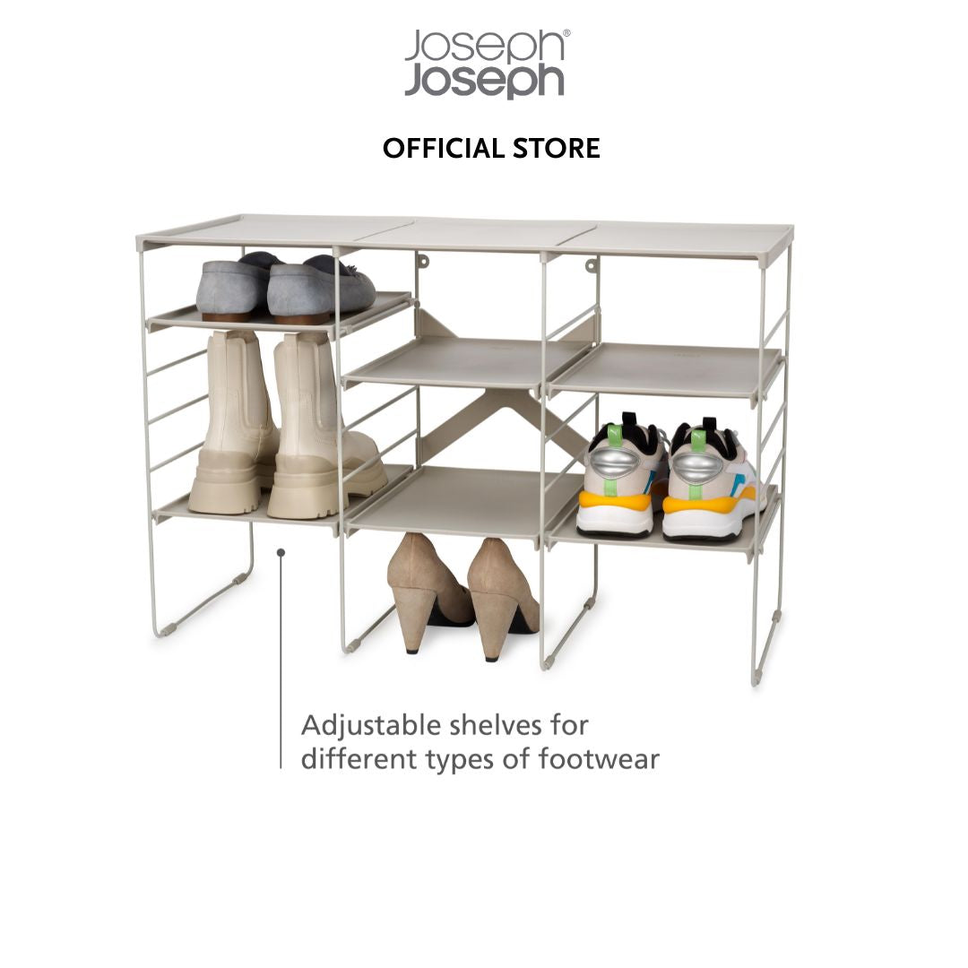 Joseph Joseph Level™ Plus Large Adjustable Ecru Shoe Rack JJ0182