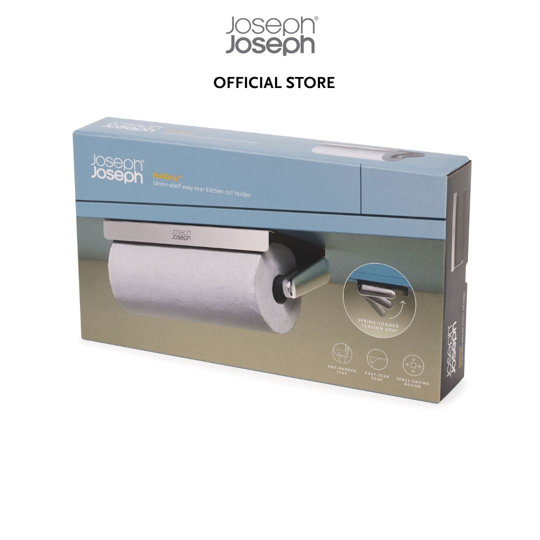 Joseph Joseph RollGrip Under-Shelf Stainless-Steel Kitchen Roll Holder JJ0121