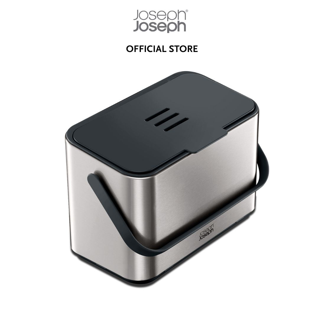 Joseph Joseph Collect™ 4L Stainless-steel Food Waste Caddy (Grey) JJ0134