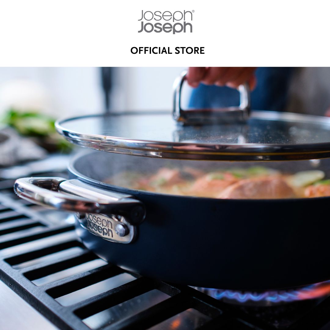Joseph Joseph Space Folding Handle Ceramic Non-stick 28cm Blue Saute Pan & Lid JJ0153