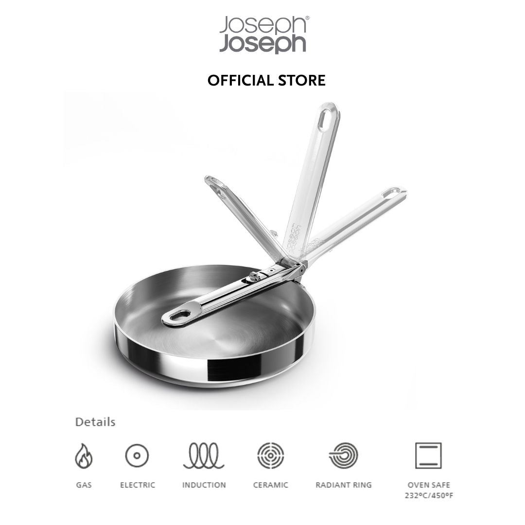 Joseph Joseph Space Steel Folding Handle 20cm Frying Pan JJ0282