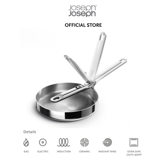 Joseph Joseph Space Steel Folding Handle 20cm Frying Pan JJ0282