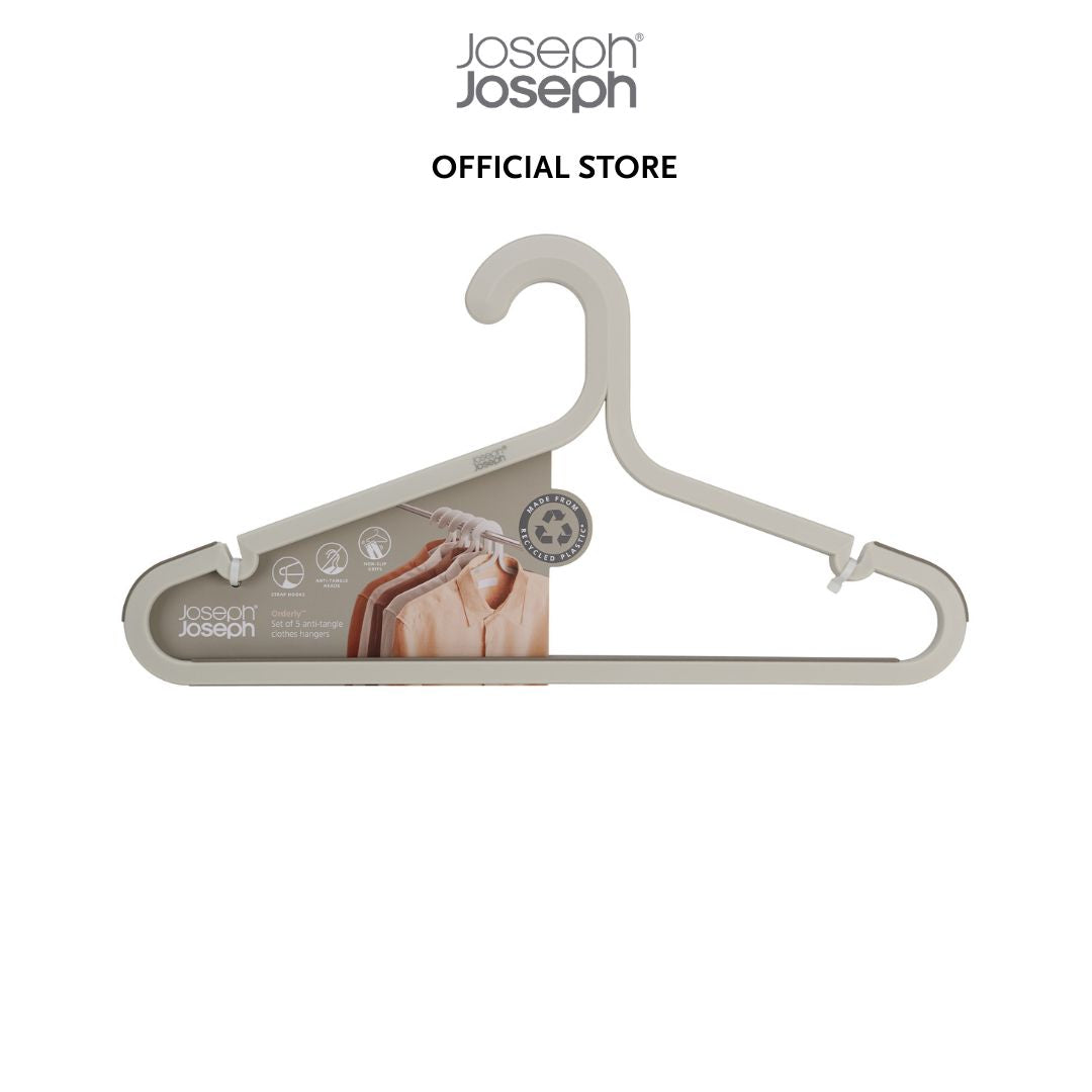 Joseph Joseph Orderly™ Set of 5 Anti-tangle Ecru Clothes Hangers JJ0179