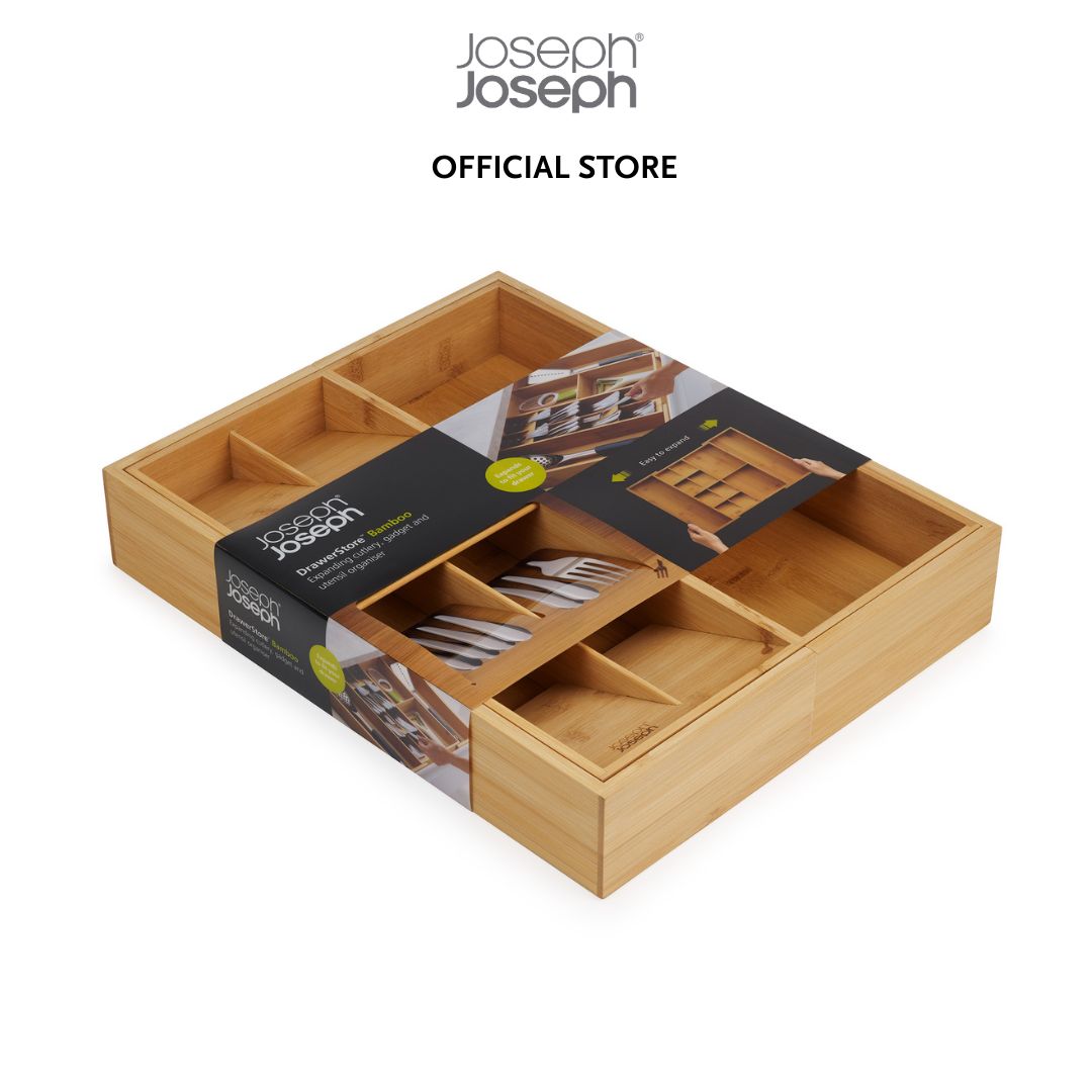 Joseph Joseph DrawerStore™ Bamboo Expanding Cutlery, Utensil & Gadgets Organiser JJ0274