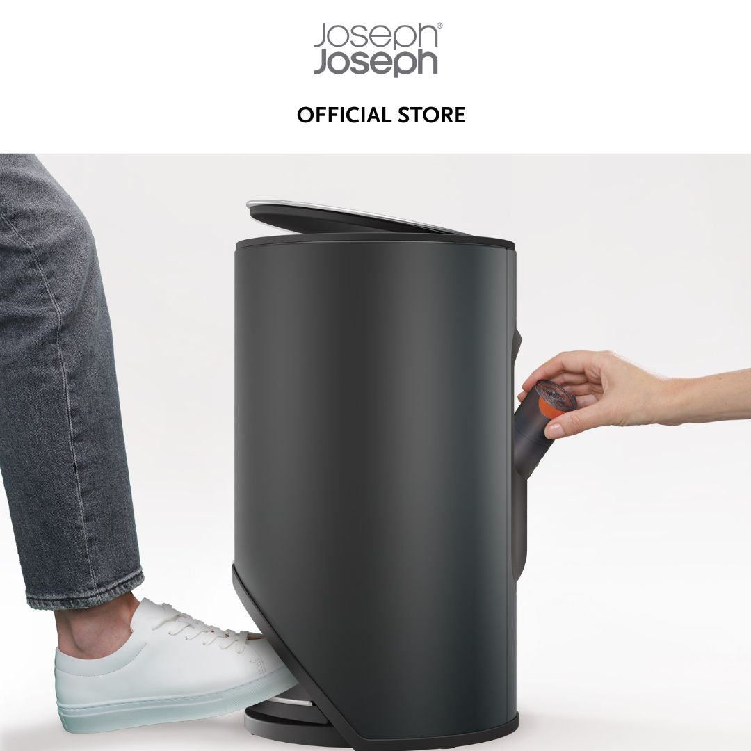 Joseph Joseph Arc™ 10L Easy-push Matt Black Pedal Bin JJ0135