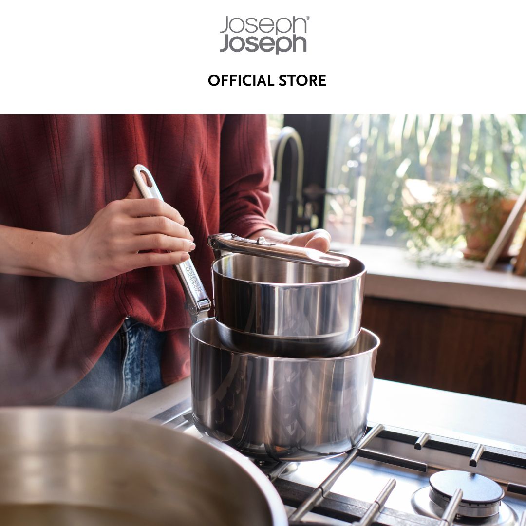 Joseph Joseph Space Steel Folding Handle 3-Piece Saucepan Set JJ0285