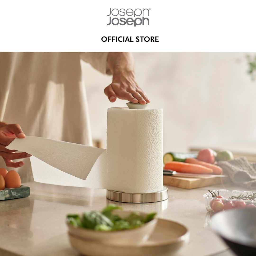 Joseph Joseph Push&Tear™ Grey Kitchen Roll Holder JJ0253 (Black) / JJ0267 (Stone)