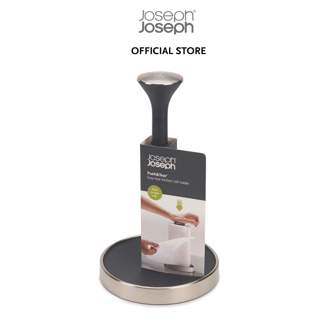 Joseph Joseph Push&Tear™ Grey Kitchen Roll Holder JJ0253 (Black) / JJ0267 (Stone)