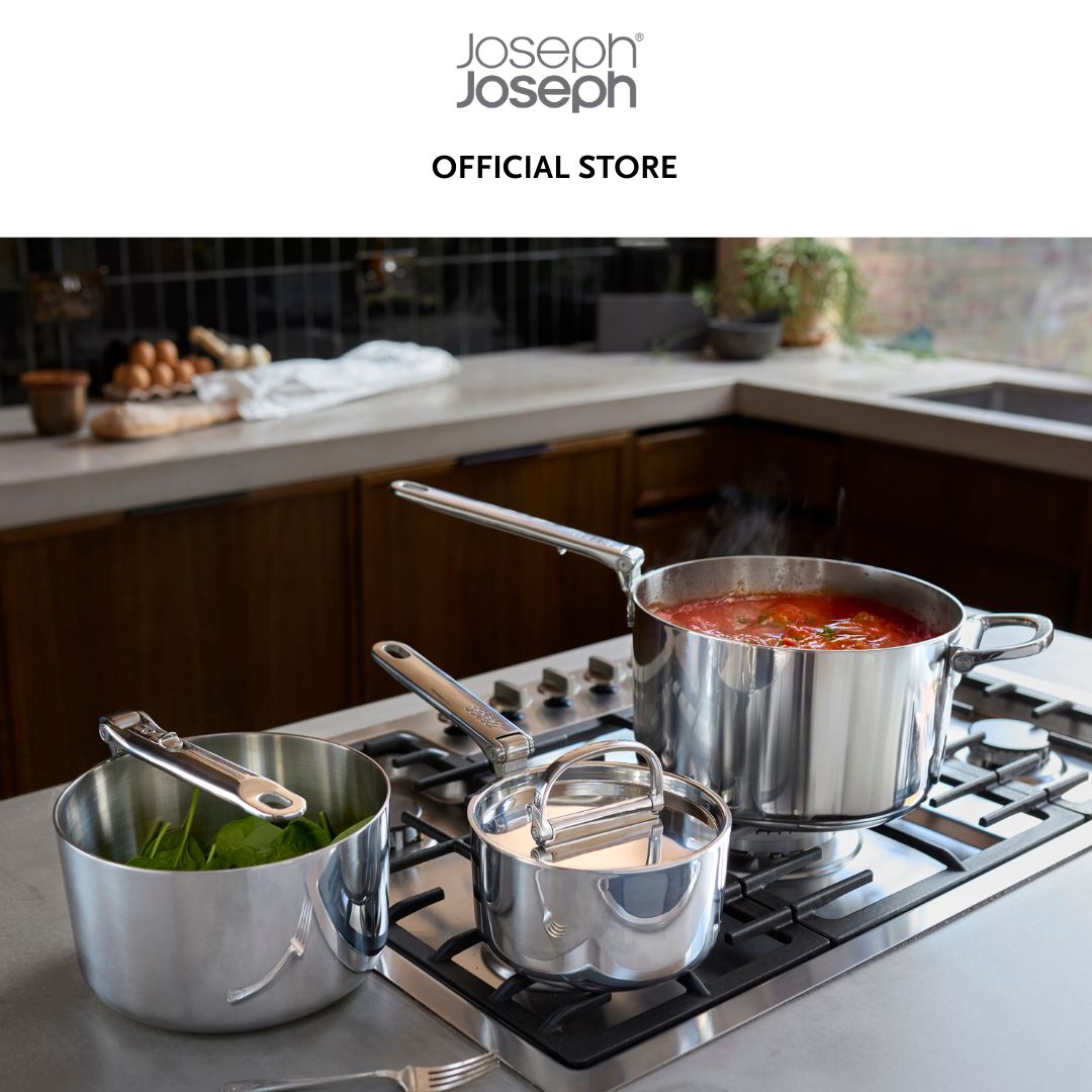 Joseph Joseph Space Steel Folding Handle 3-Piece Saucepan Set JJ0285