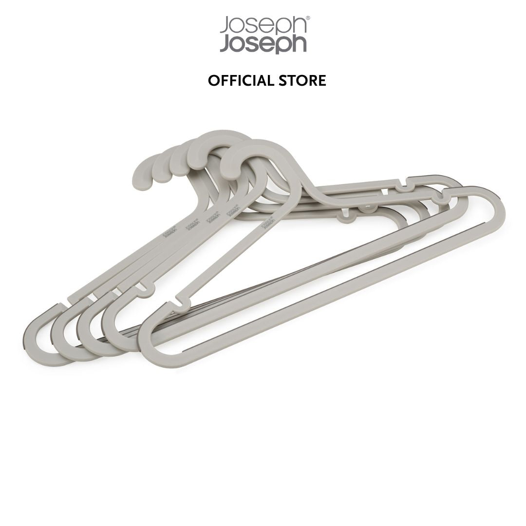 Joseph Joseph Orderly™ Set of 5 Anti-tangle Ecru Clothes Hangers JJ0179
