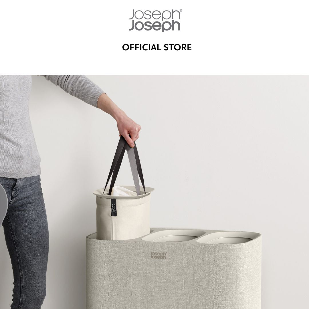 Joseph Joseph Tota Trio 90L Ecru Laundry Separation Basket JJ0169