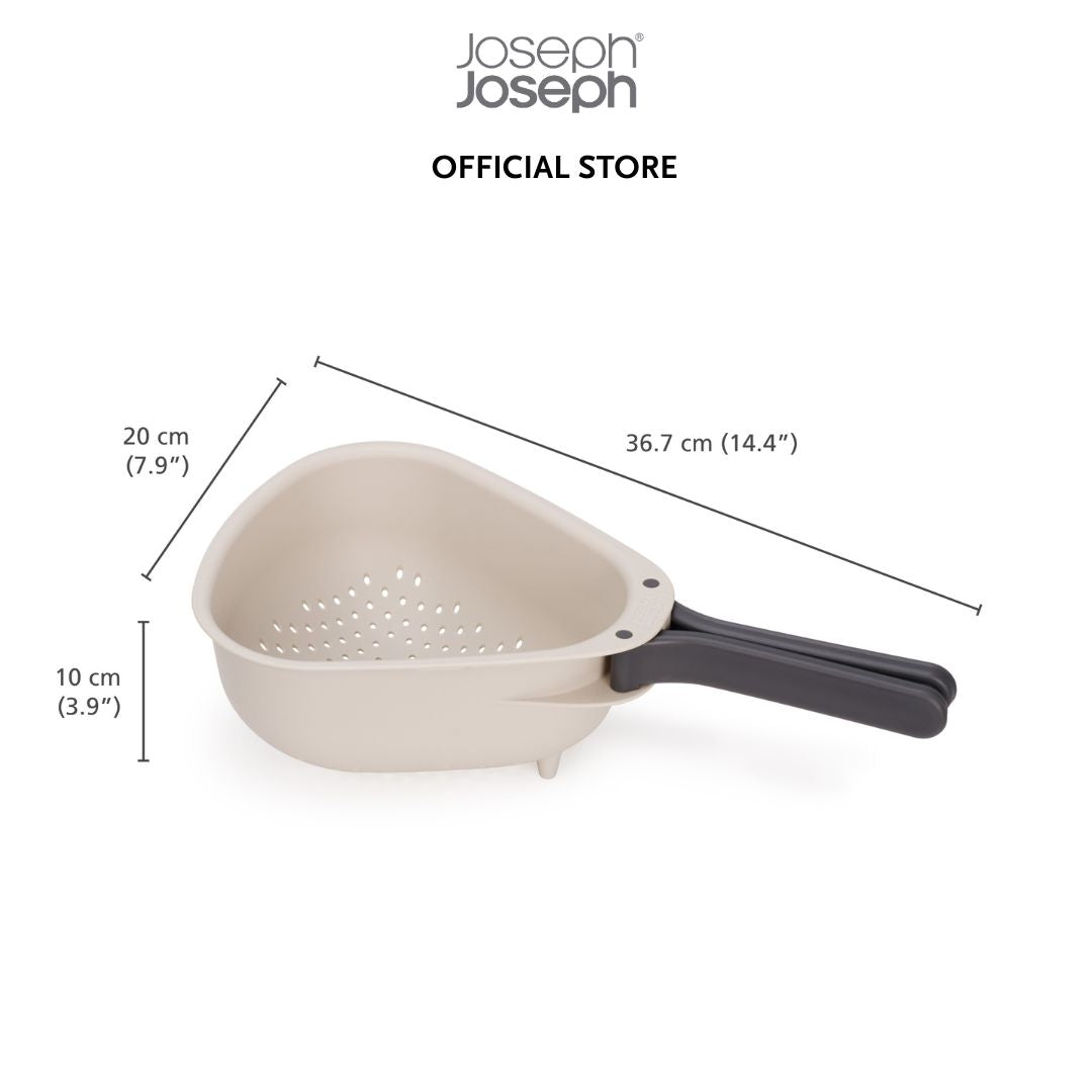 Joseph Joseph Droplet White Colander with Folding Handle JJ0280 (Large) / JJ0281 (Small)