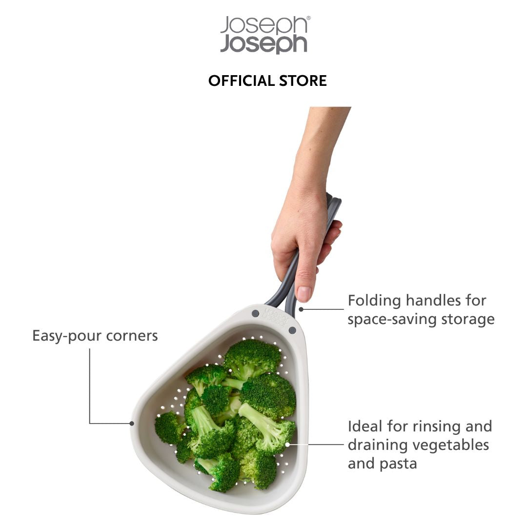 Joseph Joseph Droplet White Colander with Folding Handle JJ0280 (Large) / JJ0281 (Small)