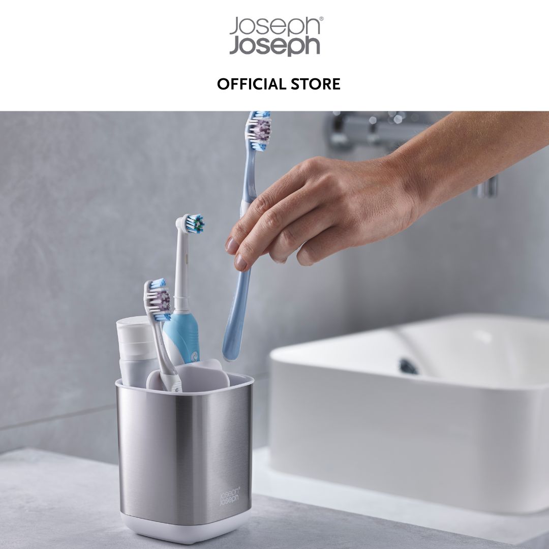 Joseph Joseph EasyStore™ Stainless-steel Toothbrush Holder JJ0216 (small) / JJ0217 (large)
