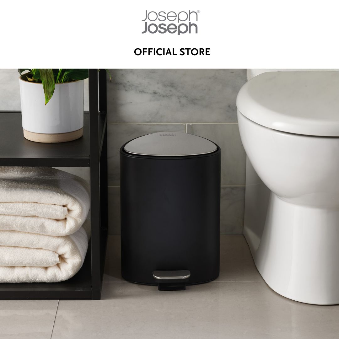 Joseph Joseph EasyStore™ 5L Matt Black Bathroom Pedal Bin JJ0229
