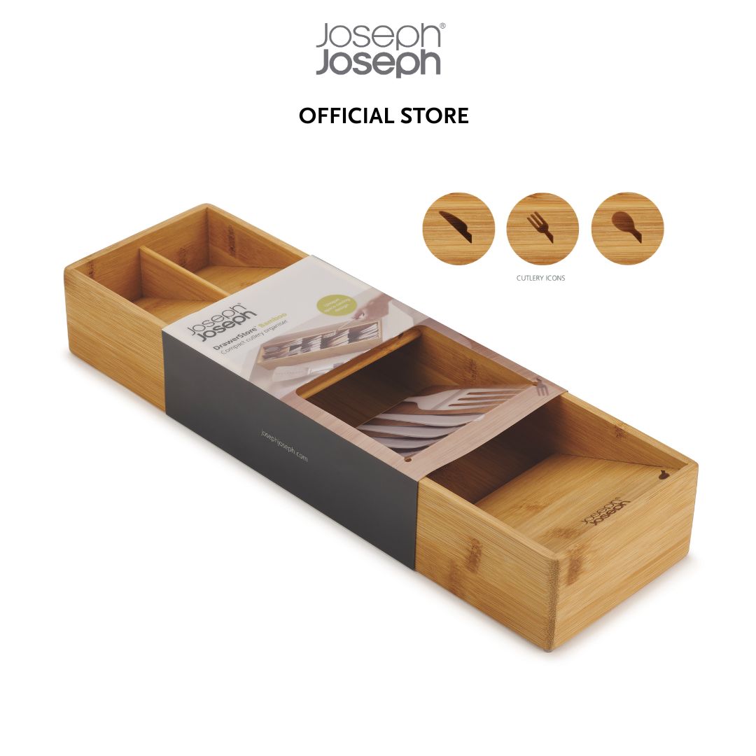 Joseph Joseph DrawerStore™ Bamboo Compact Cutlery Organiser JJ0256