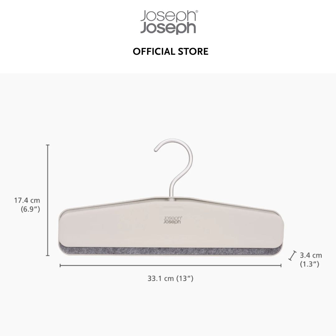 Joseph Joseph Orderly™ Easy-grip Set of 2 Ecru Skirt & Trouser Hangers JJ0189