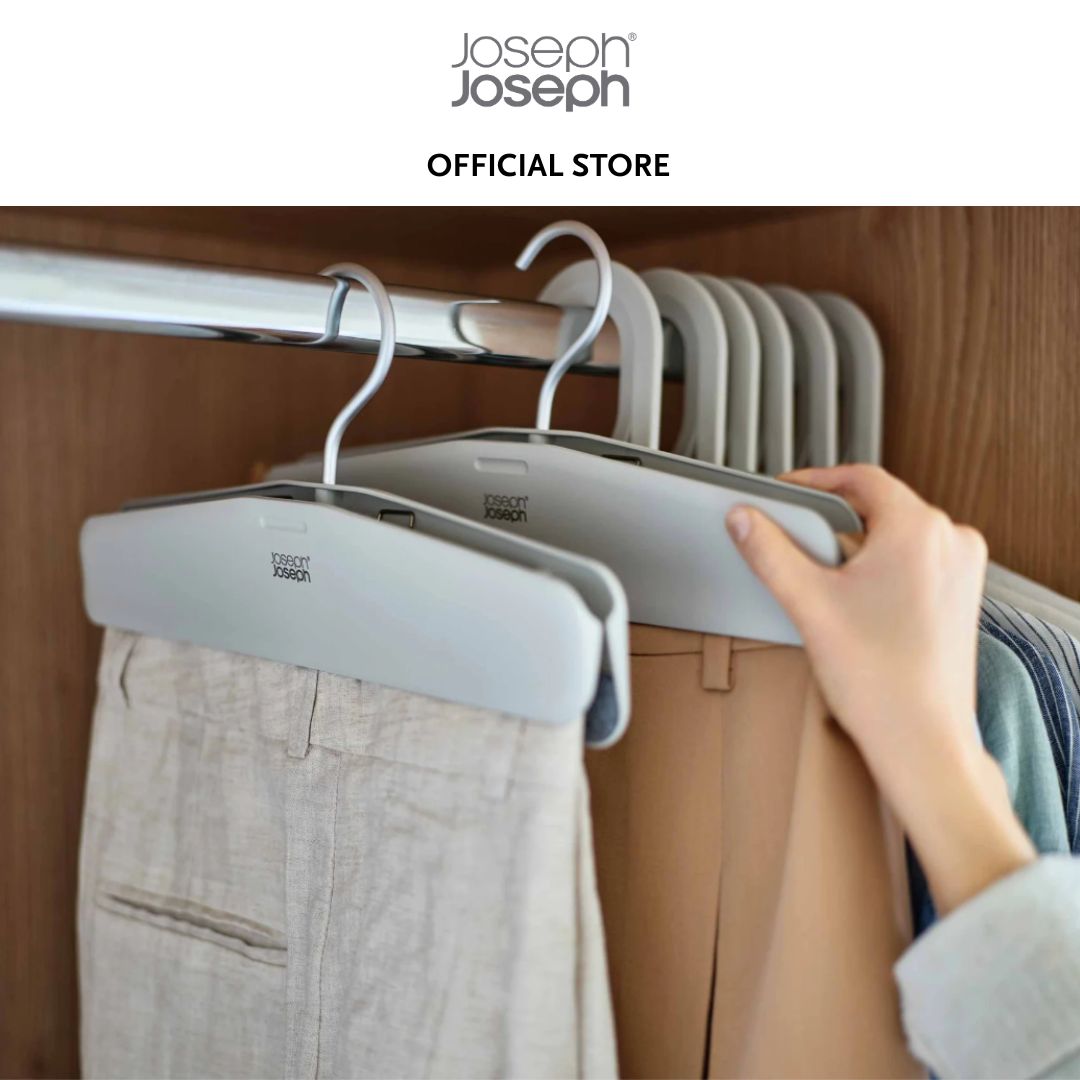 Joseph Joseph Orderly™ Easy-grip Set of 2 Ecru Skirt & Trouser Hangers JJ0189