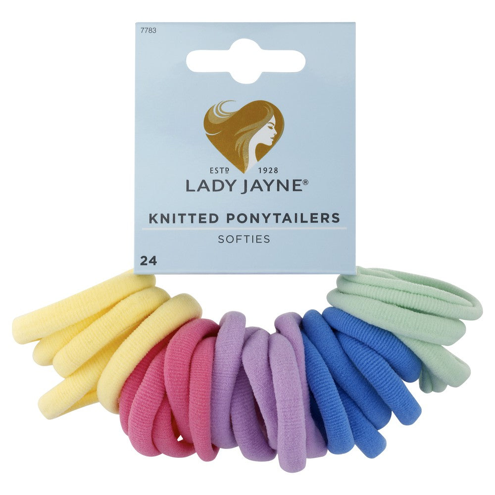 Lady Jayne Pastel Soft Knitted Ponytailers - Pk 24 LJ0266