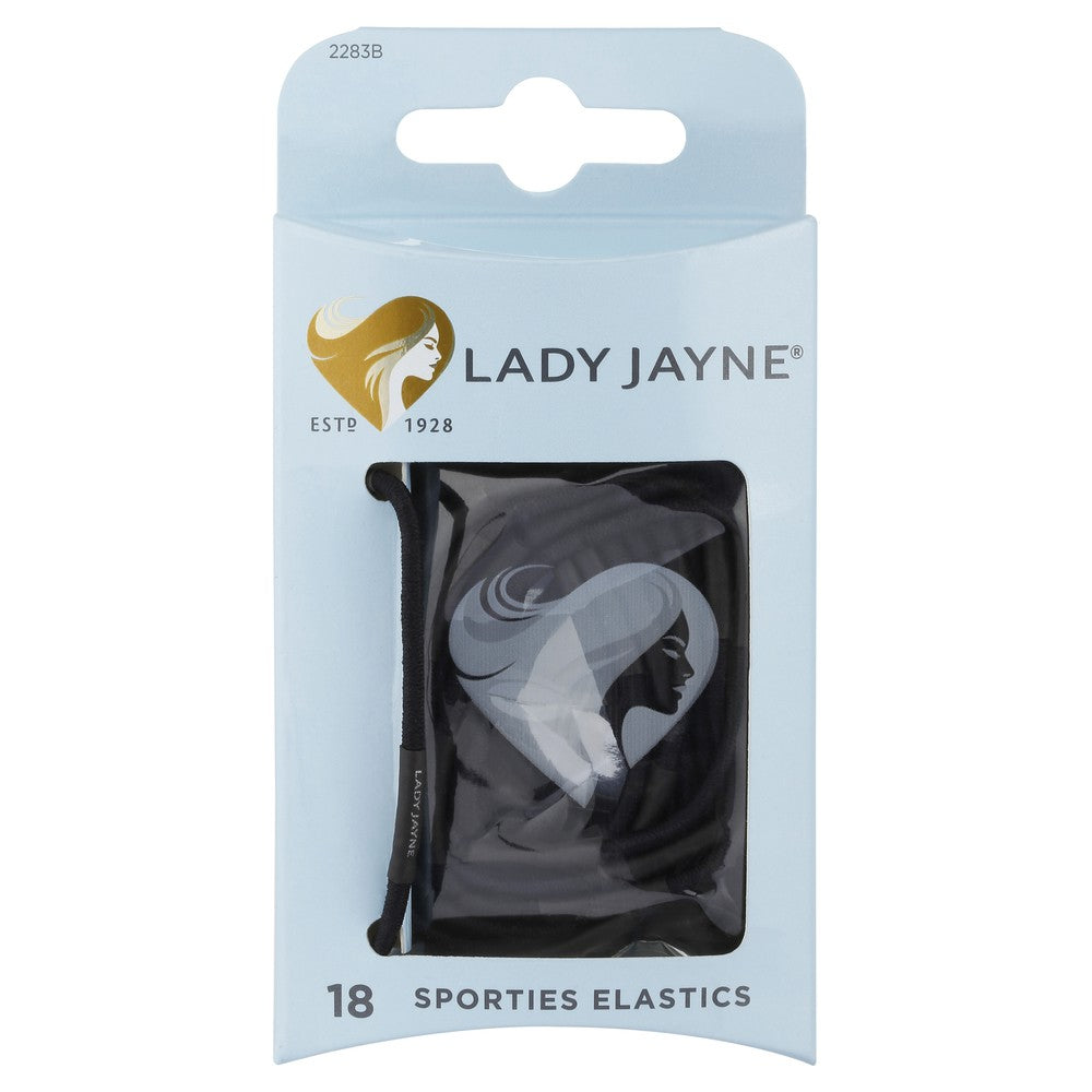 Lady Jayne Black Super Hold Elastics - Pk 18 LJ0318