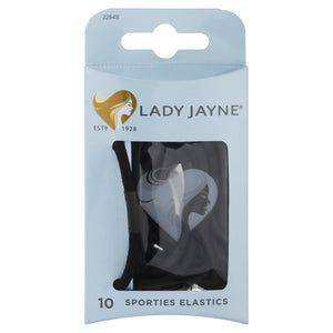 Lady Jayne Black Super Hold Thick Elastics - Pk 10 LJ0320