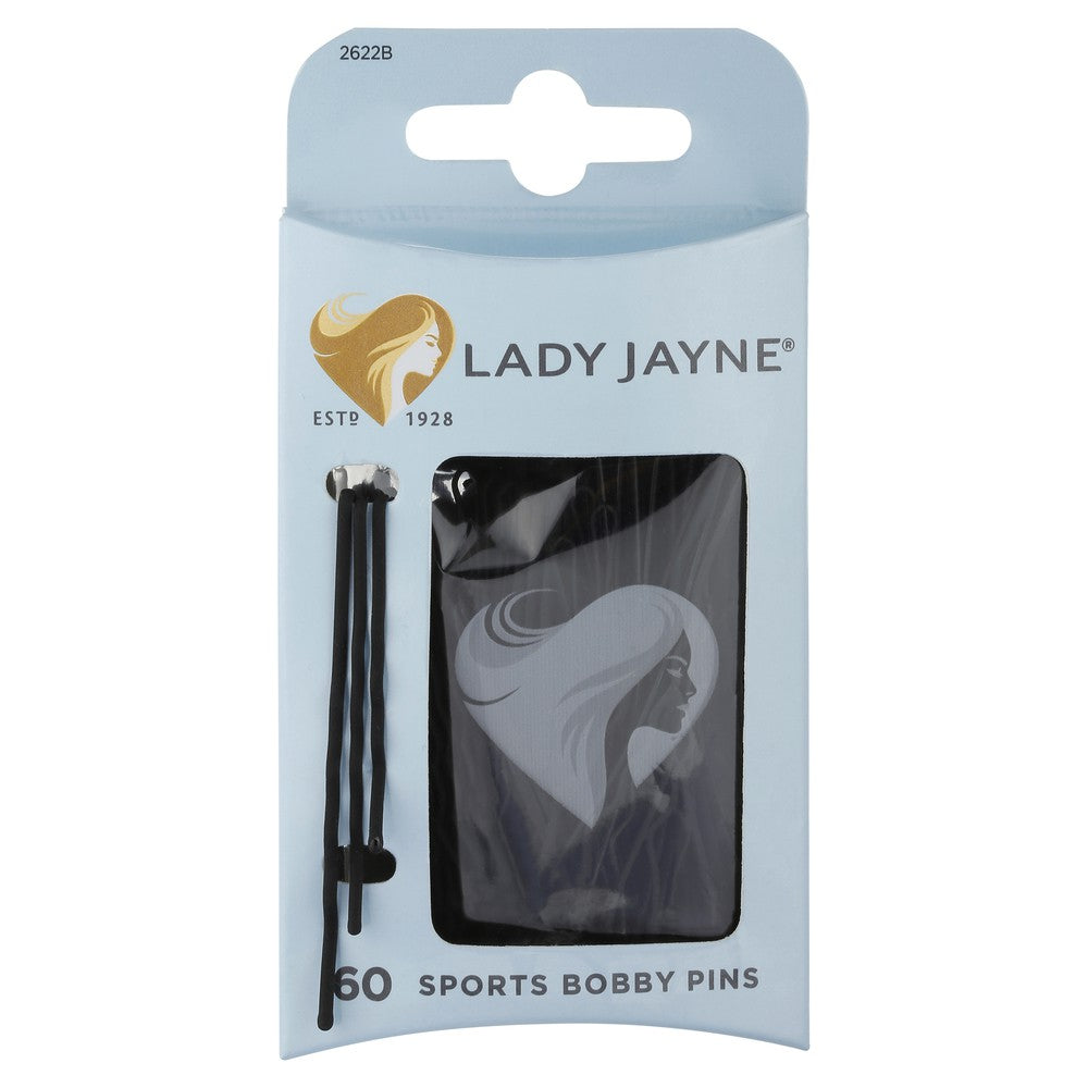 Lady Jayne Black Super Hold Contoured Bobby Hair Pins - 60 Pk LJ0331