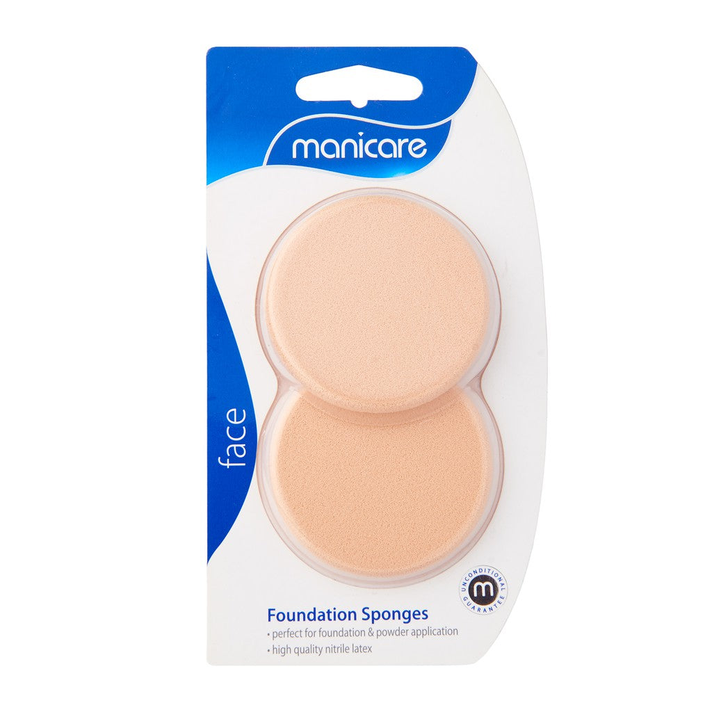 Manicare Foundation Sponges, Latex, Round MC0190
