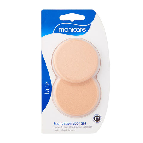Manicare Foundation Sponges, Latex, Round MC0190