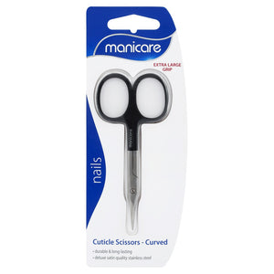 Manicare Cuticle Scissors - Curved, Extra Large Grip MC0216
