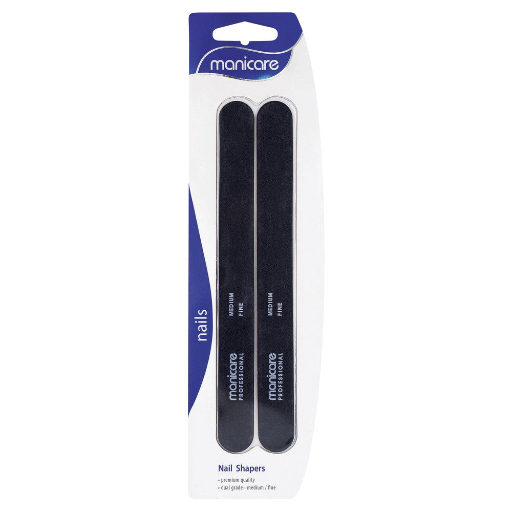 Manicare Nail Shapers, Medium/Fine, 175mm, 2 Pack MC0354