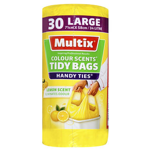 Multix Colour Scents Large Kitchen Tidy Bags (Lemon Scent) 30 bags MT0014