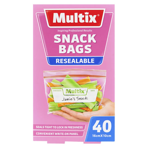 Multix Resealable Snack Bags 40 bags MT0018