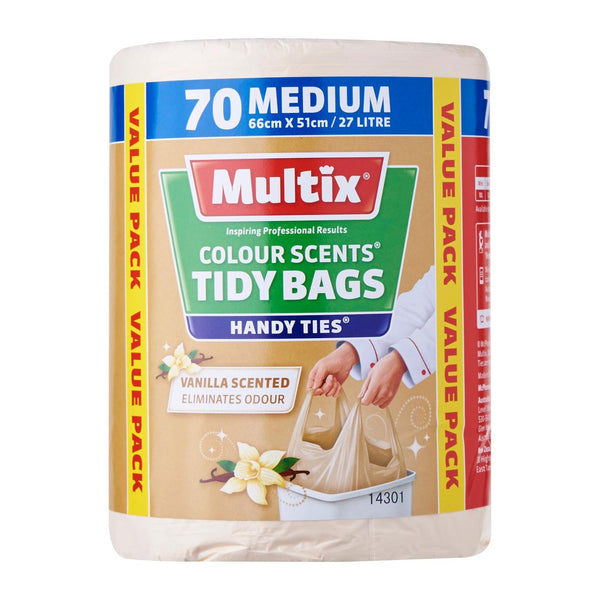 Multix Colour Scents Medium Kitchen Tidy Bag (Lavender or Vanilla Scented) 70 bags MT0034