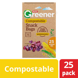 Multix Greener Compostable Snack Bags (25 per pack) MT0088
