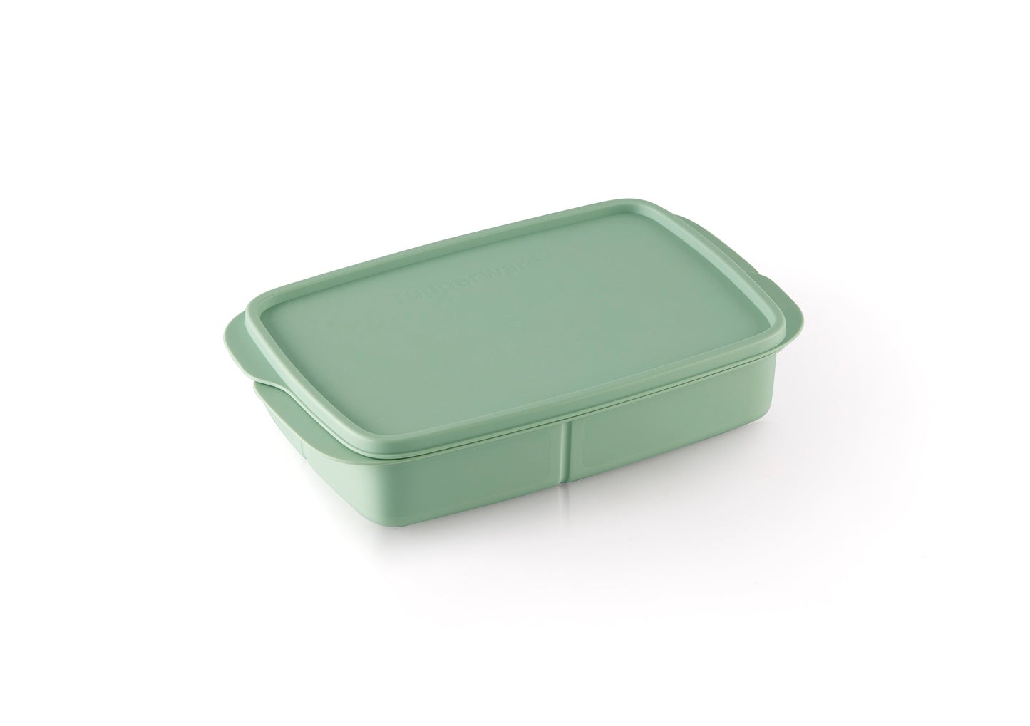 Tupperware Rectangular Divided Lunch Box (1L, Sage) TP0024