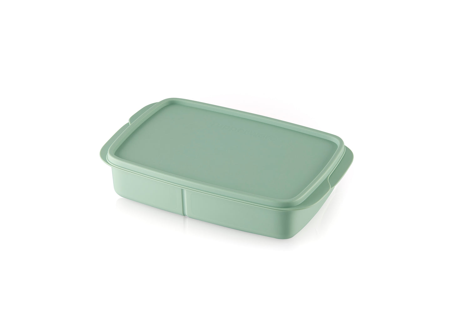 Tupperware Rectangular Divided Lunch Box (1L, Sage) TP0024