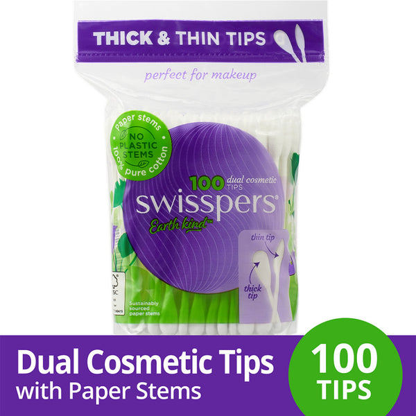 Swisspers Dual Cosmetic Tips Paper Stems 100 Pack SC0053