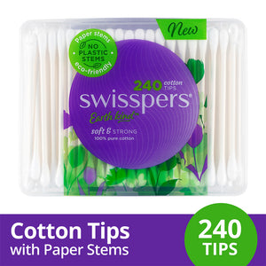 Swisspers Cotton Tips Paper Stems 240pk SC0054